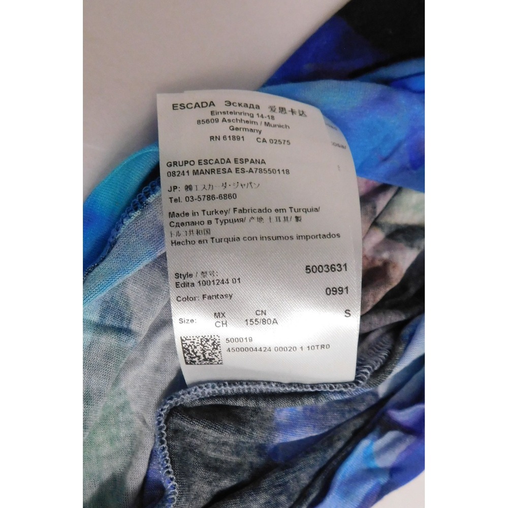 Escada Fantasy‎ Viscose Silk Long Sleeve Blouse sz S - Picture 8 of 8